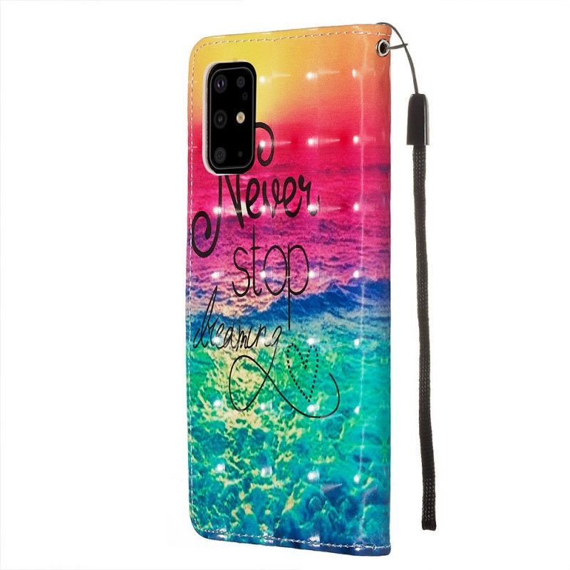 Flipové Pouzdro Samsung Galaxy S20 Plus / S20 Plus 5g Nikdy Nepřestávej Snít