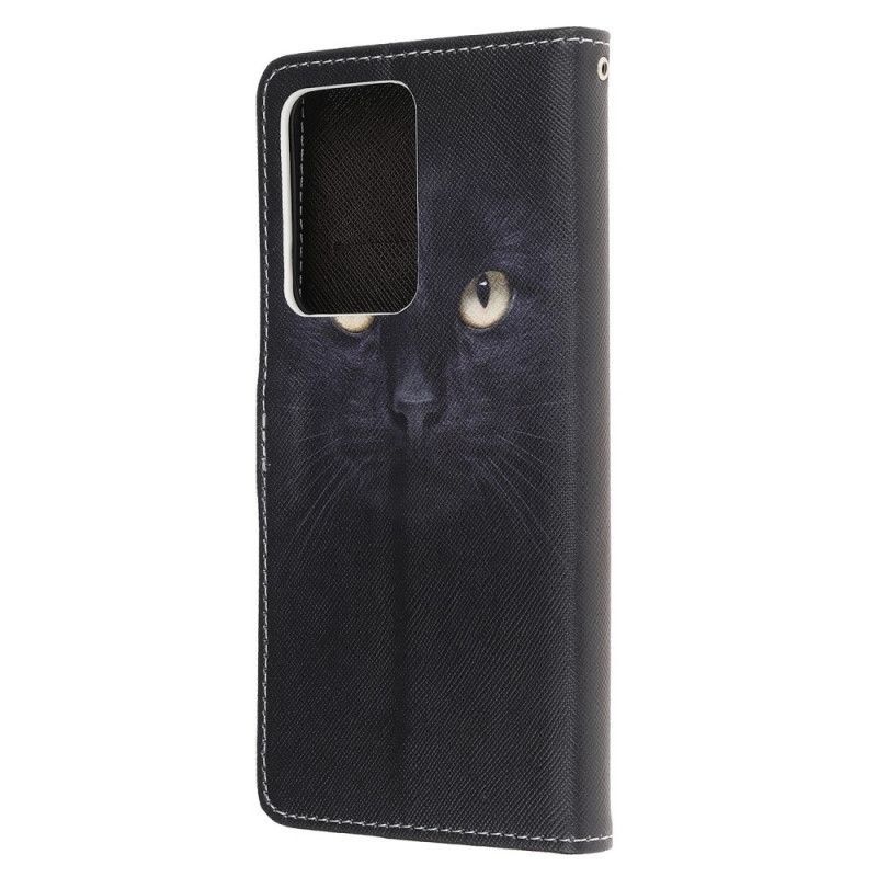 Flipové Pouzdro Samsung Galaxy S20 Ultra Černá Tanga Kočičí Oči