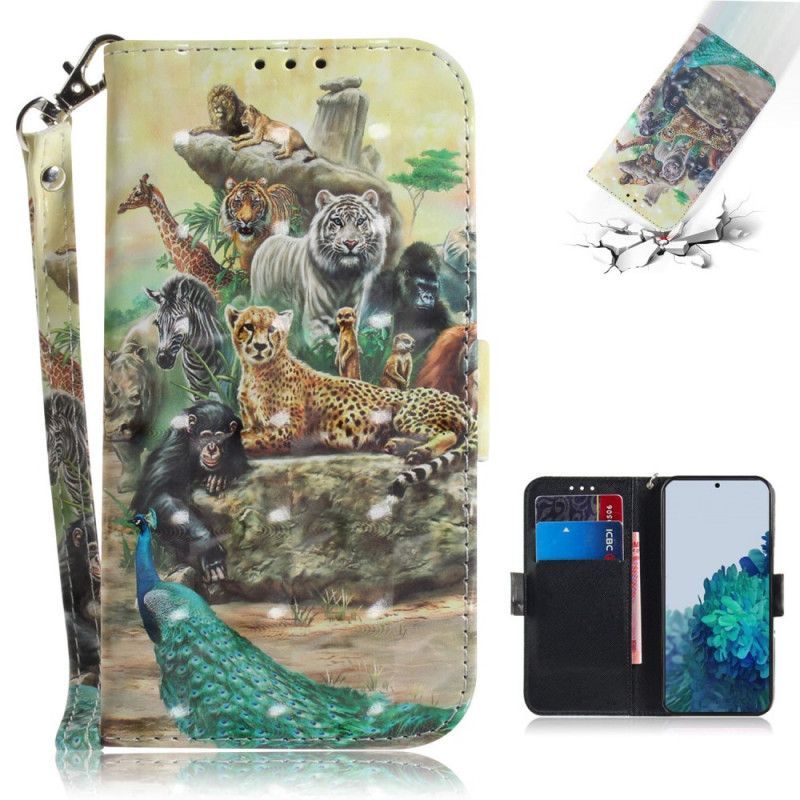 Flipové Pouzdro Samsung Galaxy S21 5g Tanga Safari Zvířata