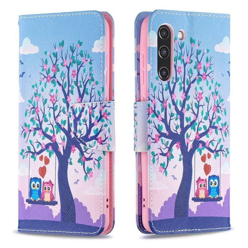 Flipové Pouzdro Samsung Galaxy S21 Fe Sovy Na Houpačce