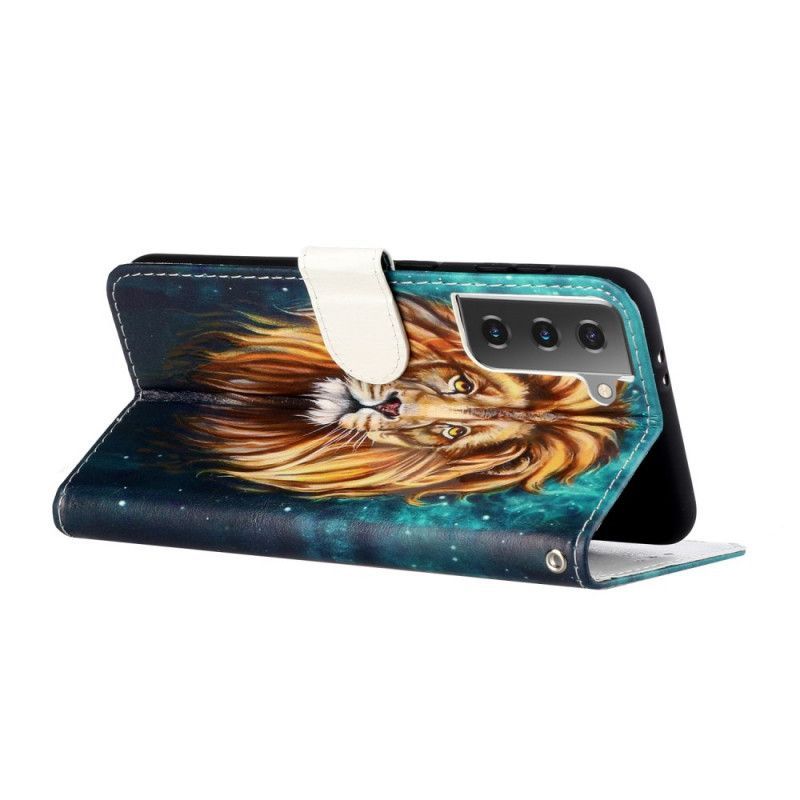 Flipové Pouzdro Samsung Galaxy S21 Plus 5g Královský Lev