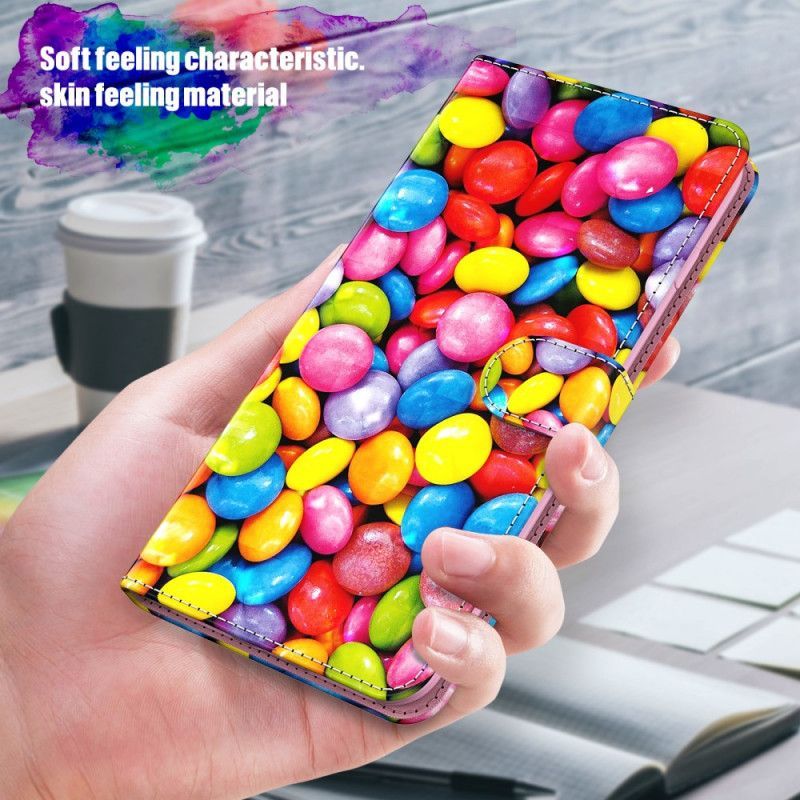 Flipové Pouzdro Samsung Galaxy S21 Plus 5g Světlý Proužek Cukroví