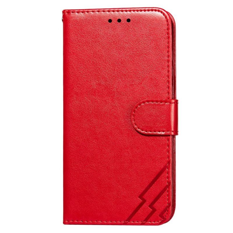 Flipové Pouzdro Samsung Galaxy S21 Ultra 5g Designový Kožený Efekt Blesku