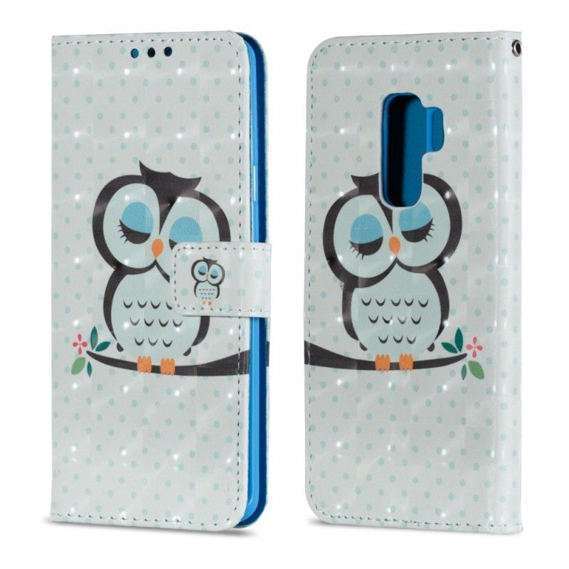 Flipové Pouzdro Samsung Galaxy S9 Plus Spící Sova