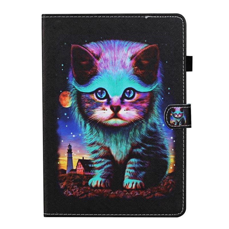 Flipové Pouzdro Samsung Galaxy Tab A7 (2020) Elektrická Kočka