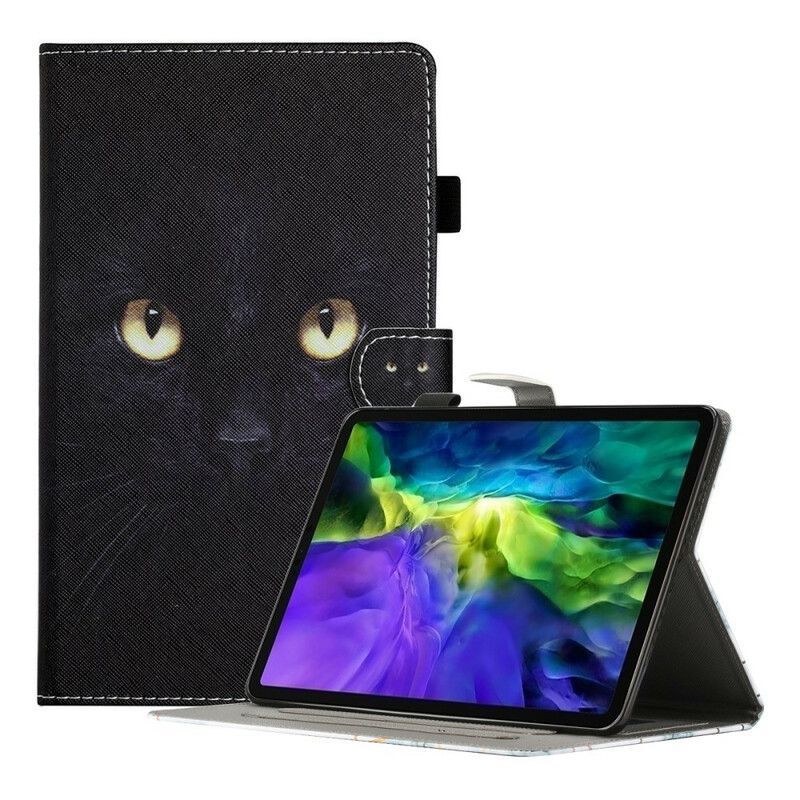 Flipové Pouzdro Samsung Galaxy Tab A7 Lite Černé Kočičí Oči