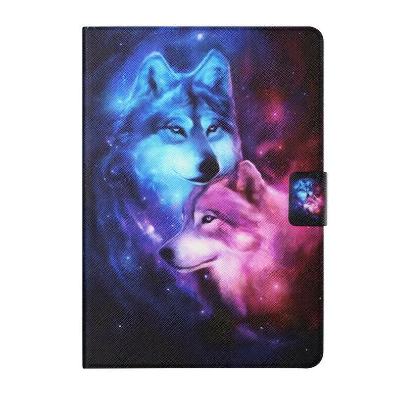 Flipové Pouzdro Samsung Galaxy Tab A7 Lite Pár Vlků