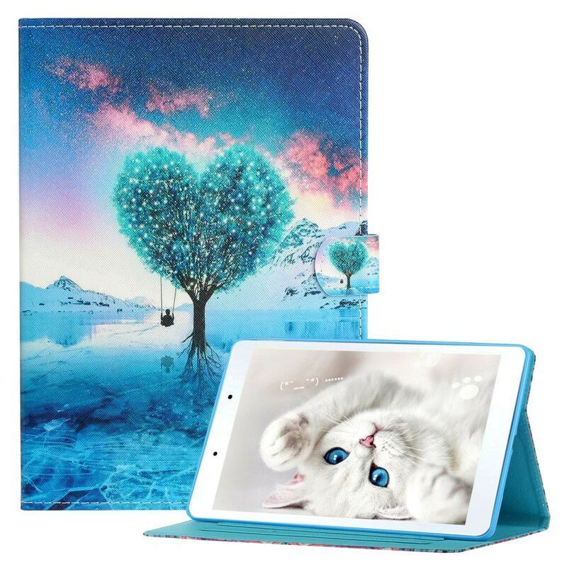 Flipové Pouzdro Samsung Galaxy Tab A7 Lite Strom Srdce