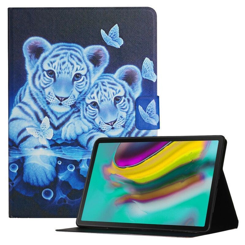 Flipové Pouzdro Samsung Galaxy Tab A7 Lite Tygři