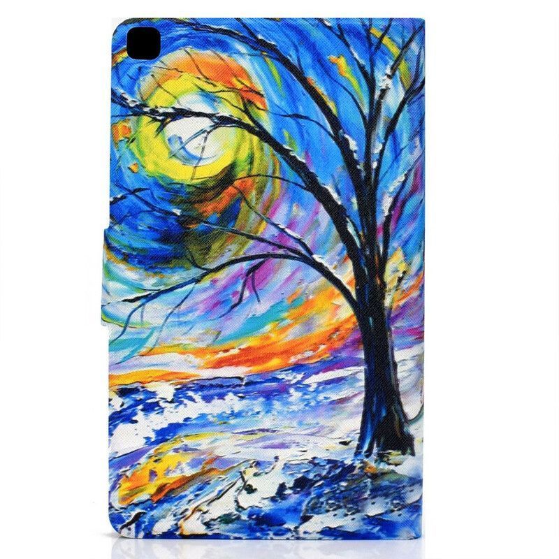 Flipové Pouzdro Samsung Galaxy Tab A7 Lite Umělecký Strom