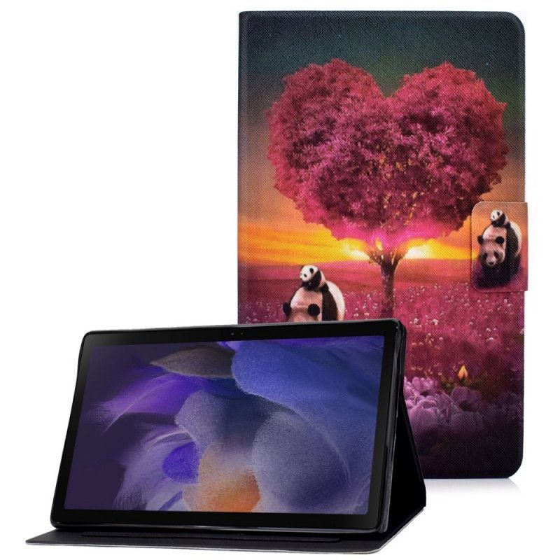 Flipové Pouzdro Samsung Galaxy Tab A8 (2021) Srdce Pandy