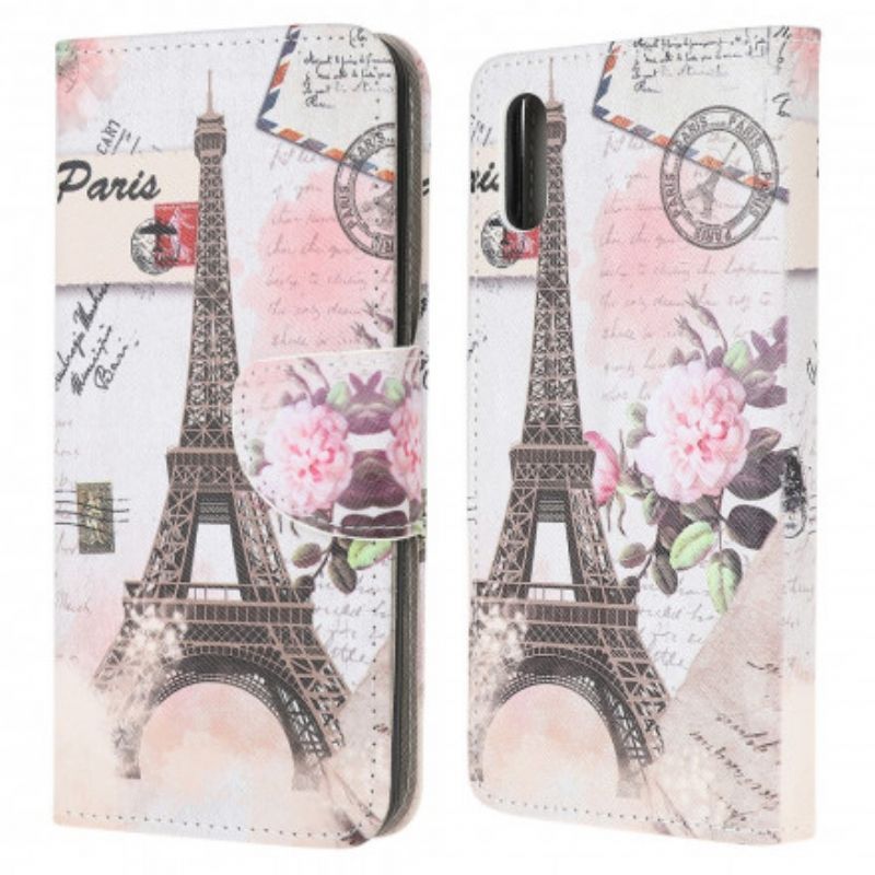 Flipové Pouzdro Samsung Galaxy Xcover 5 Retro Eiffelova Věž