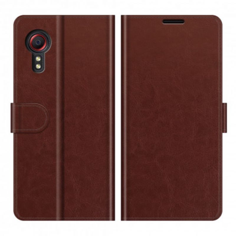 Flipové Pouzdro Samsung Galaxy Xcover 5 Tradiční Kožený Styl