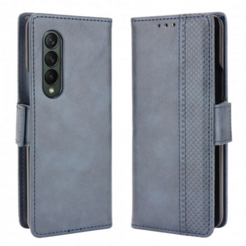 Flipové Pouzdro Samsung Galaxy Z Fold 3 5g Efekt Stylizované Kůže