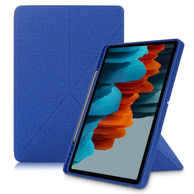 Inteligentní Pouzdro Kryt Na Samsung Galaxy Tab S7 Fe Origami Textilie