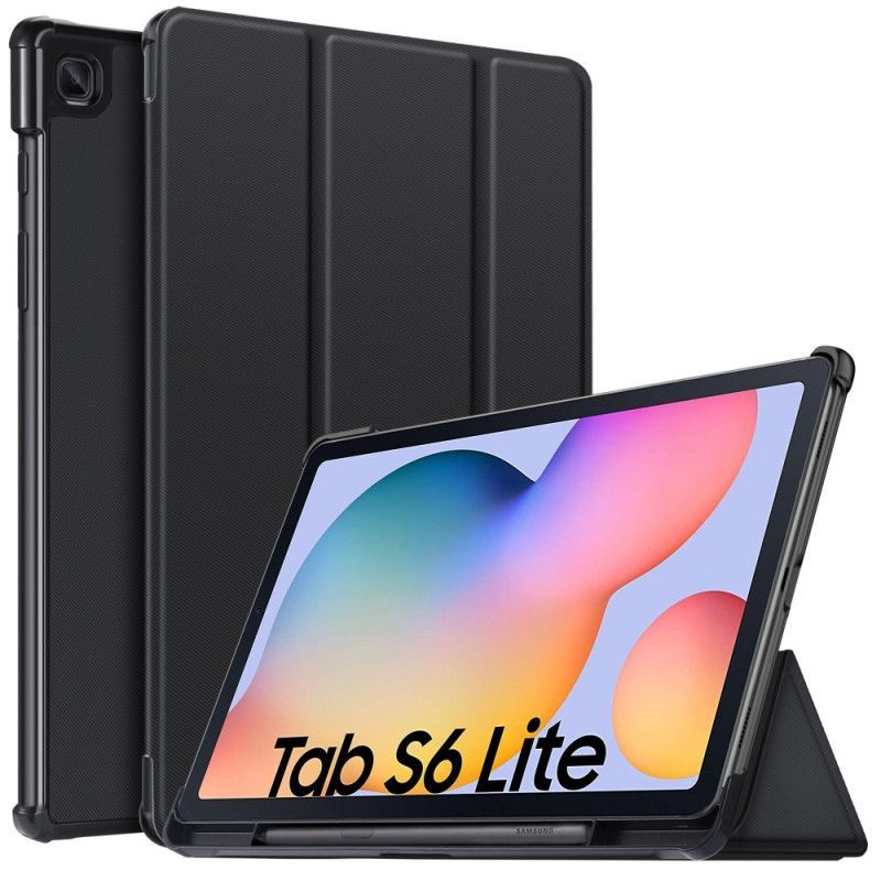 Inteligentní Pouzdro Kryt Samsung Galaxy Tab S6 Lite Trojité Skládání Zesílené Rohy