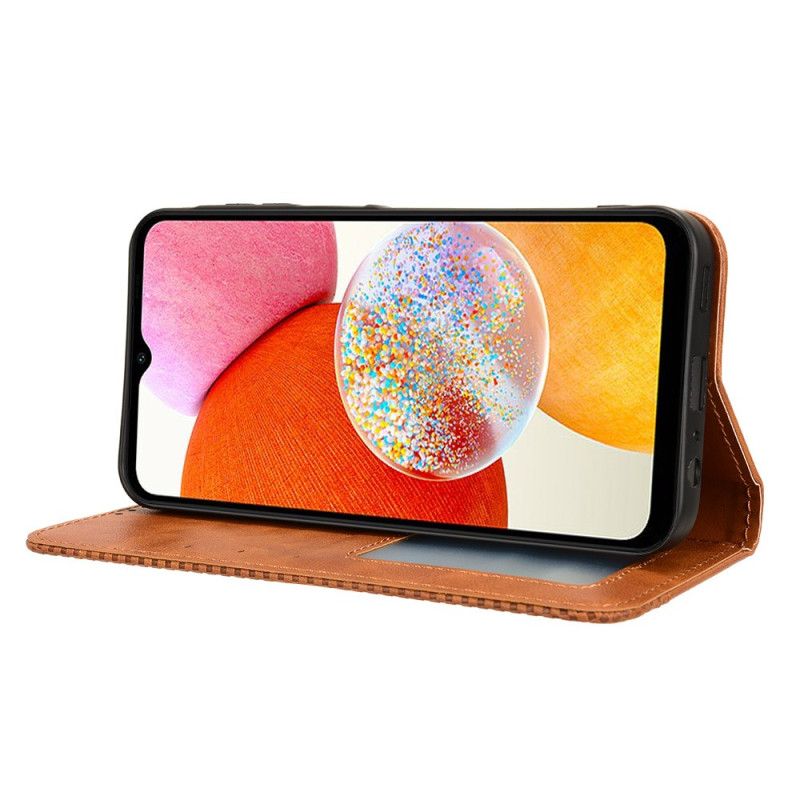 Kožené Pouzdro Folio Na Samsung Galaxy A15 5g Retro