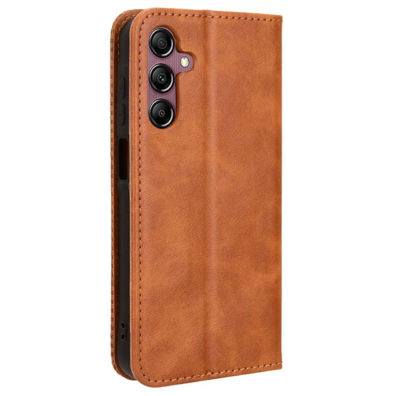 Kožené Pouzdro Folio Na Samsung Galaxy A15 5g Retro