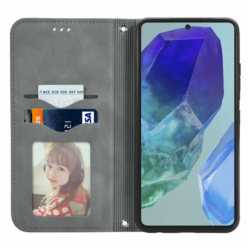 Kožené Pouzdro Folio Na Samsung Galaxy A16 5g Semišový Styl