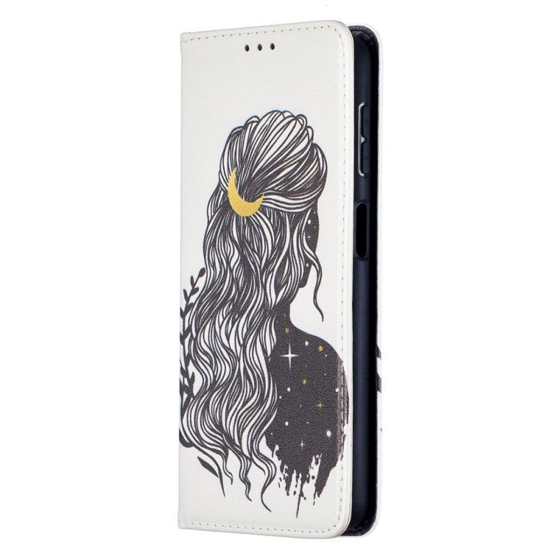 Kožené Pouzdro Folio Na Samsung Galaxy A32 5g Krásné Vlasy