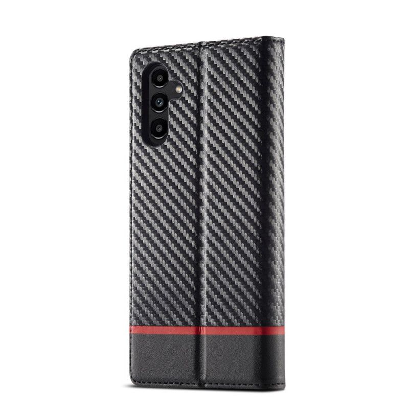 Kožené Pouzdro Folio Na Samsung Galaxy A55 5g Uhlíkové Vlákno Lc.imeeke