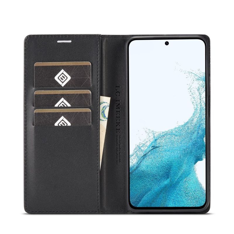 Kožené Pouzdro Folio Na Samsung Galaxy A55 5g Uhlíkové Vlákno Lc.imeeke