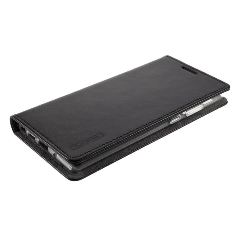 Kožené Pouzdro Folio Na Samsung Galaxy Note 20 Rtuťově Modrý Měsíční Kožený Efekt