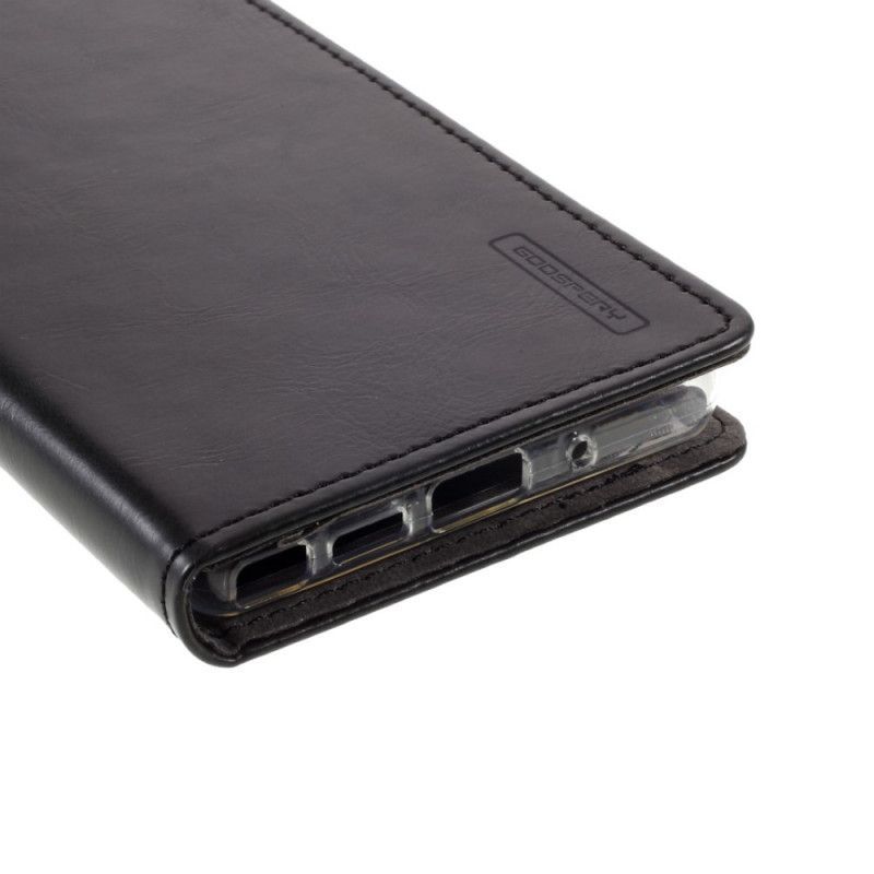 Kožené Pouzdro Folio Na Samsung Galaxy Note 20 Rtuťově Modrý Měsíční Kožený Efekt