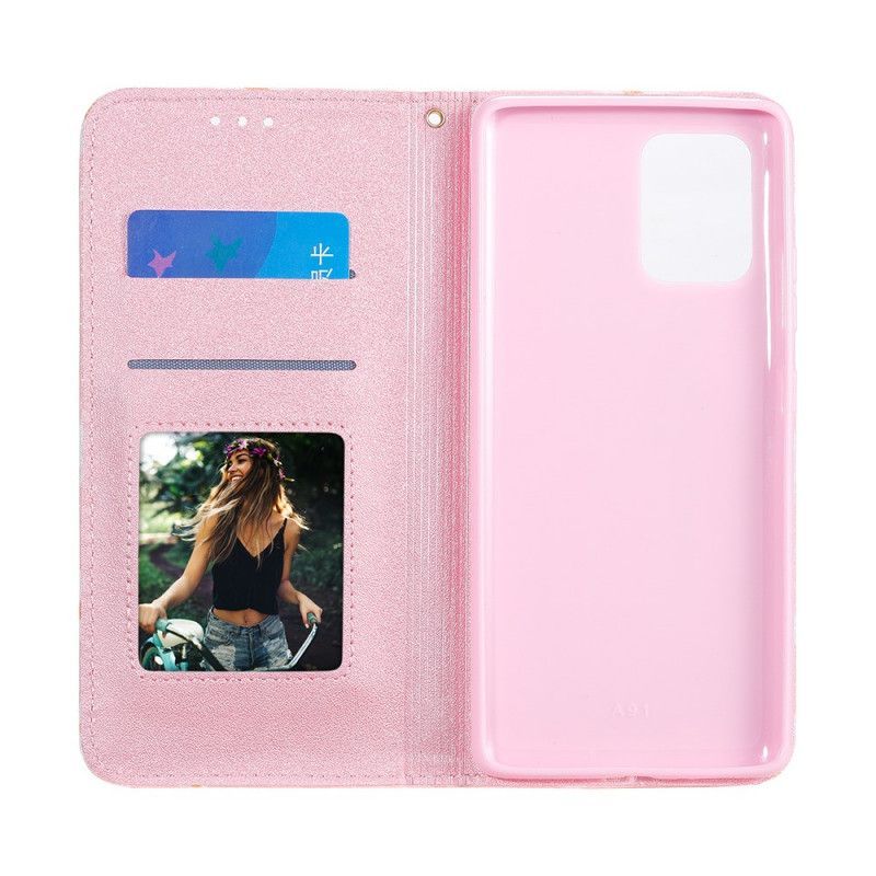 Kožené Pouzdro Folio Na Samsung Galaxy S10 Lite Sedmikrásky Z Umělé Kůže