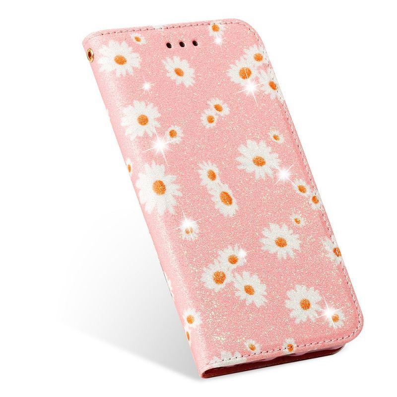 Kožené Pouzdro Folio Na Samsung Galaxy S10 Lite Sedmikrásky Z Umělé Kůže