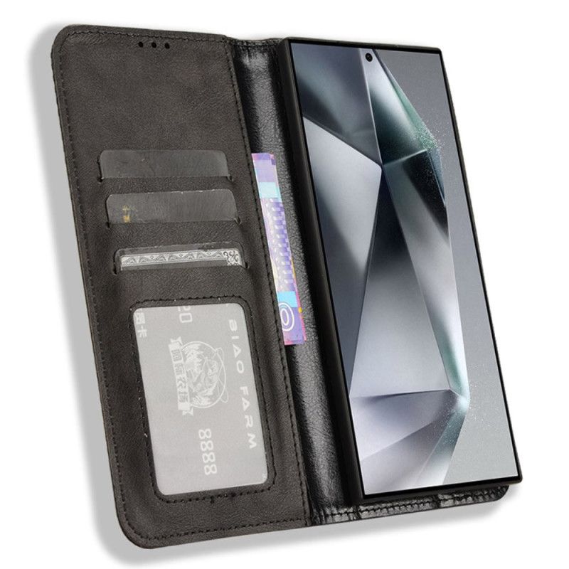 Kožené Pouzdro Folio Na Samsung Galaxy S24 Ultra 5g Vintage Design