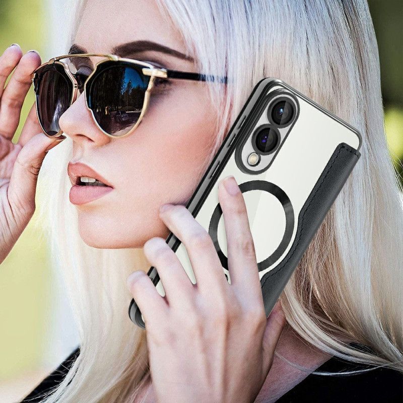 Kožené Pouzdro Folio Na Samsung Galaxy S25 5g Edge Kompatibilní S Magsafe A Rfid Blokováním