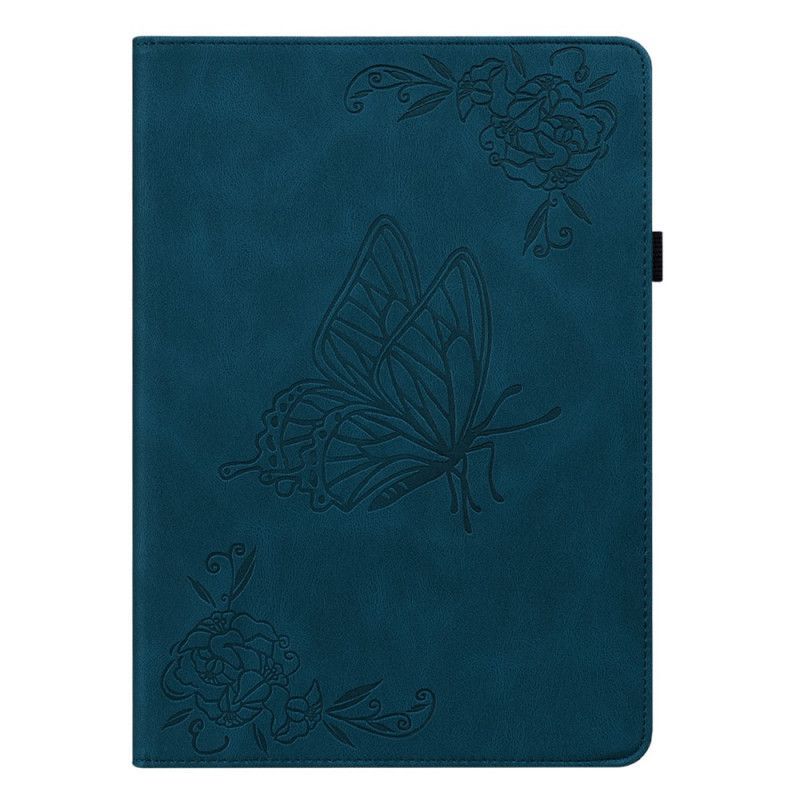 Kožené Pouzdro Folio Na Samsung Galaxy Tab A8 (2021) Motýli Tištěný Vzor