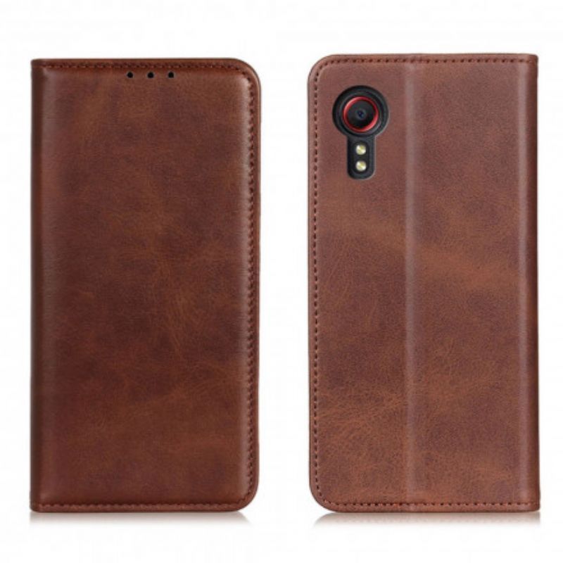 Kožené Pouzdro Folio Na Samsung Galaxy Xcover 5 Štípaná Kůže