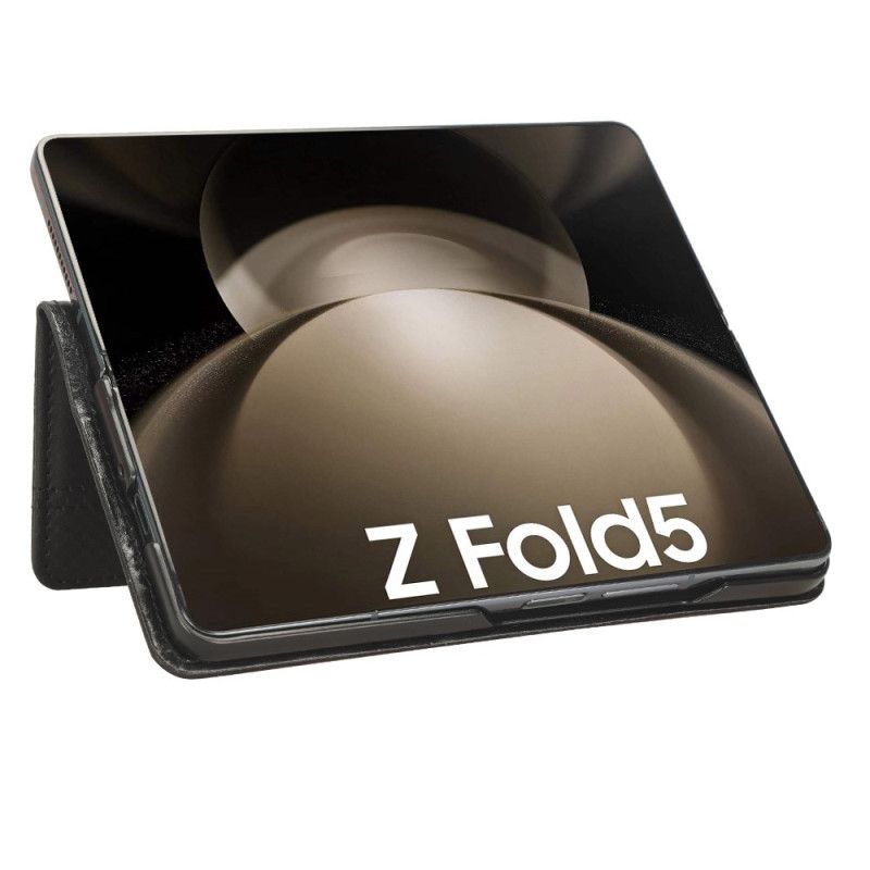 Kožené Pouzdro Folio Na Samsung Galaxy Z Fold 5 Retro