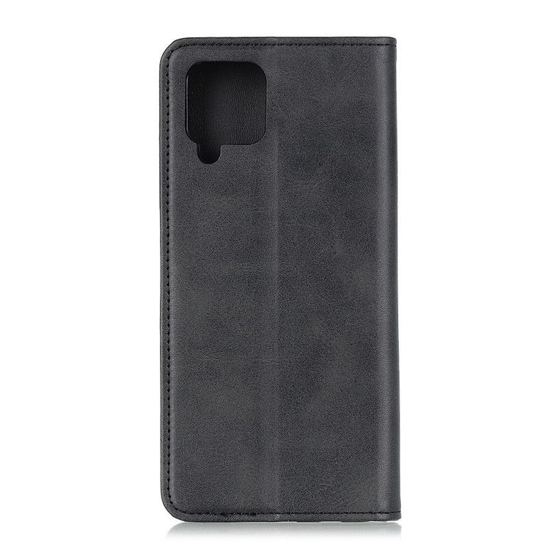 Kožené Pouzdro Folio Samsung Galaxy A12 Štípaná Kůže