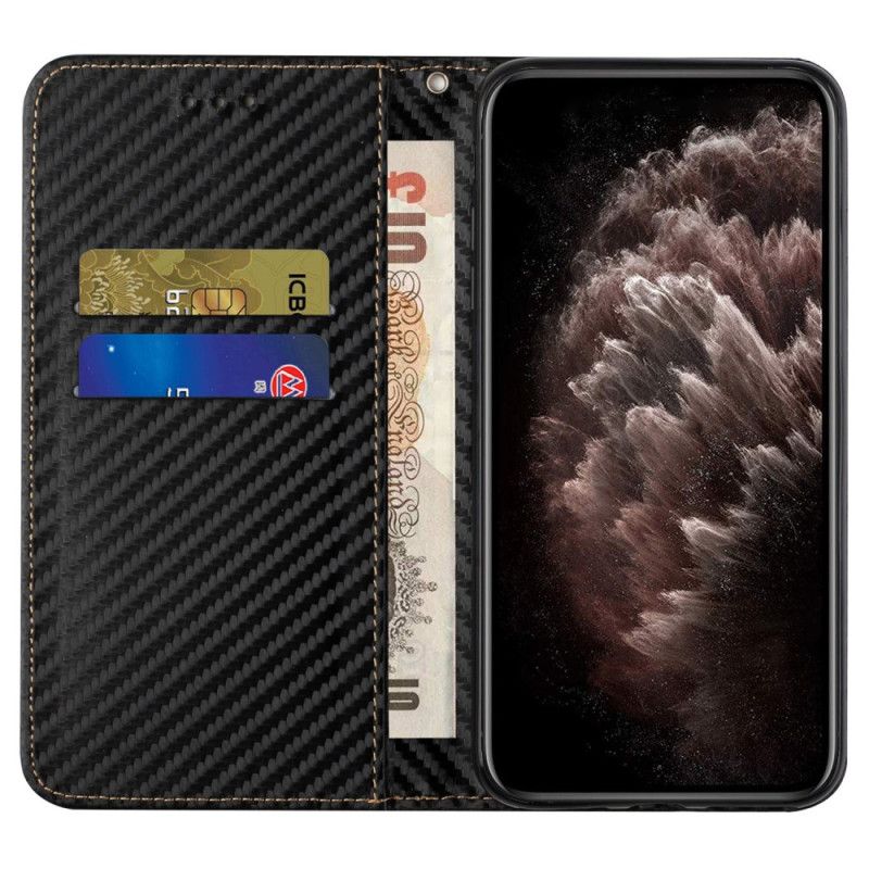 Kožené Pouzdro Folio Samsung Galaxy A15 5g Uhlíkové Vlákno