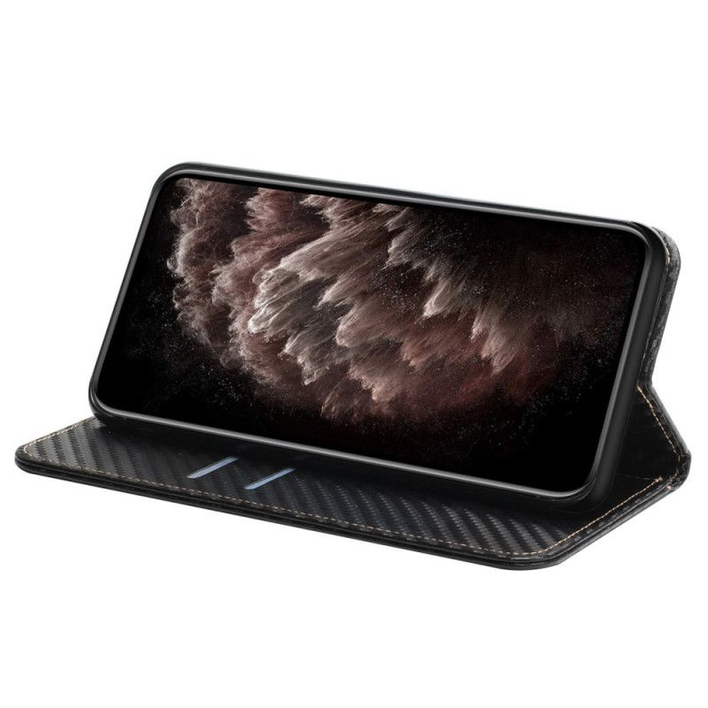 Kožené Pouzdro Folio Samsung Galaxy A15 5g Uhlíkové Vlákno