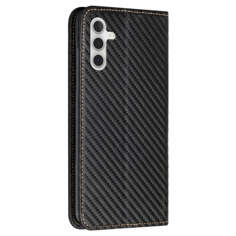 Kožené Pouzdro Folio Samsung Galaxy A15 5g Uhlíkové Vlákno