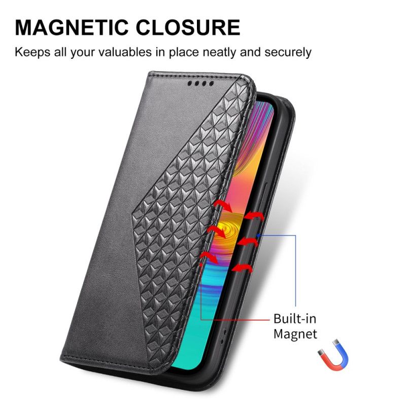 Kožené Pouzdro Folio Samsung Galaxy A16 5g Tištěné Kostky