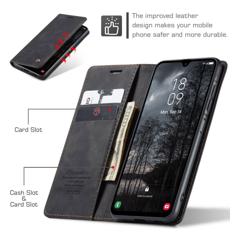 Kožené Pouzdro Folio Samsung Galaxy A17 4g / 5g Semišový Efekt Caseme