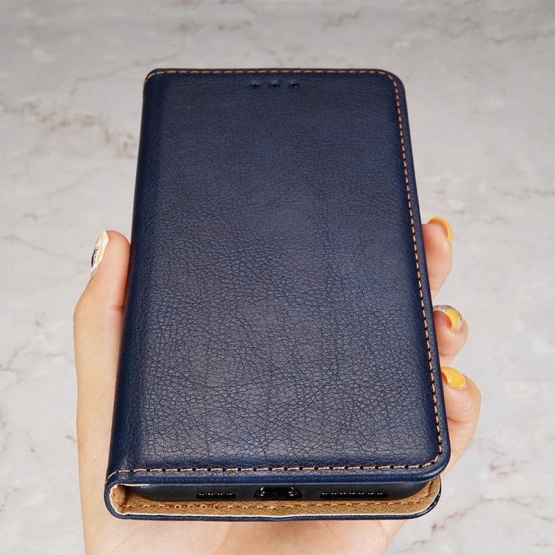Kožené Pouzdro Folio Samsung Galaxy A32 5g Monochromatický Kožený Efekt