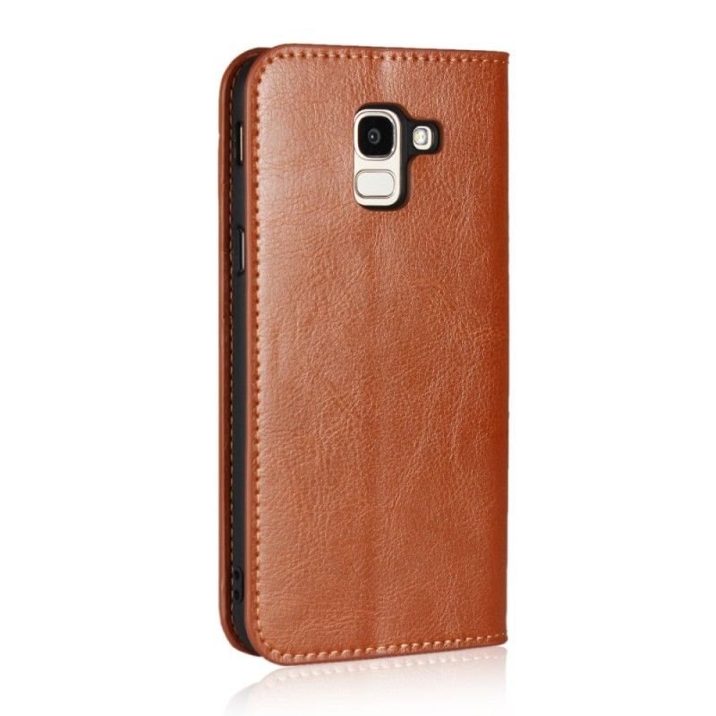 Kožené Pouzdro Folio Samsung Galaxy J6 Starožitná Imitace Kůže