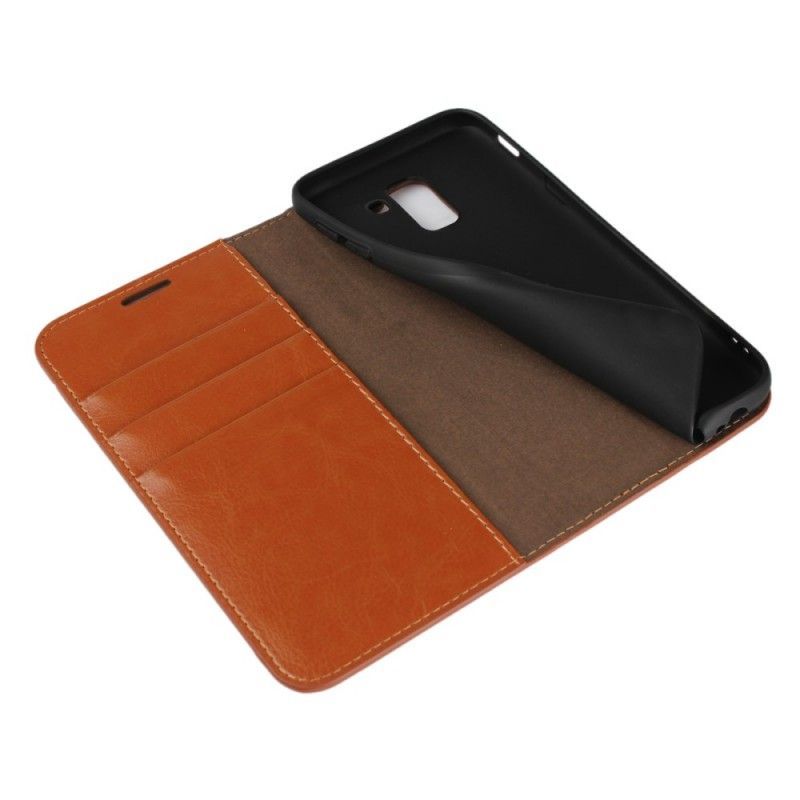 Kožené Pouzdro Folio Samsung Galaxy J6 Starožitná Imitace Kůže