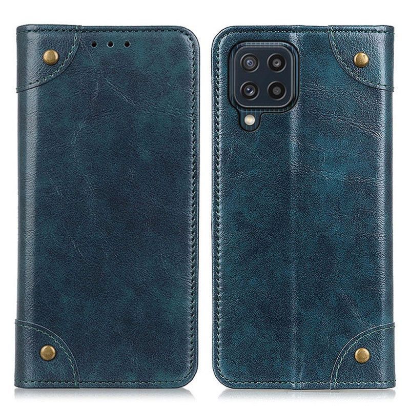 Kožené Pouzdro Folio Samsung Galaxy M32 Stará Verze Nýtů