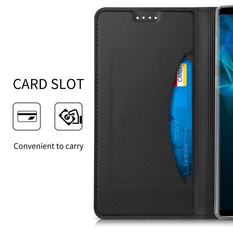Kožené Pouzdro Folio Samsung Galaxy Note 9 Pouzdro Na Karty S Koženým Efektem