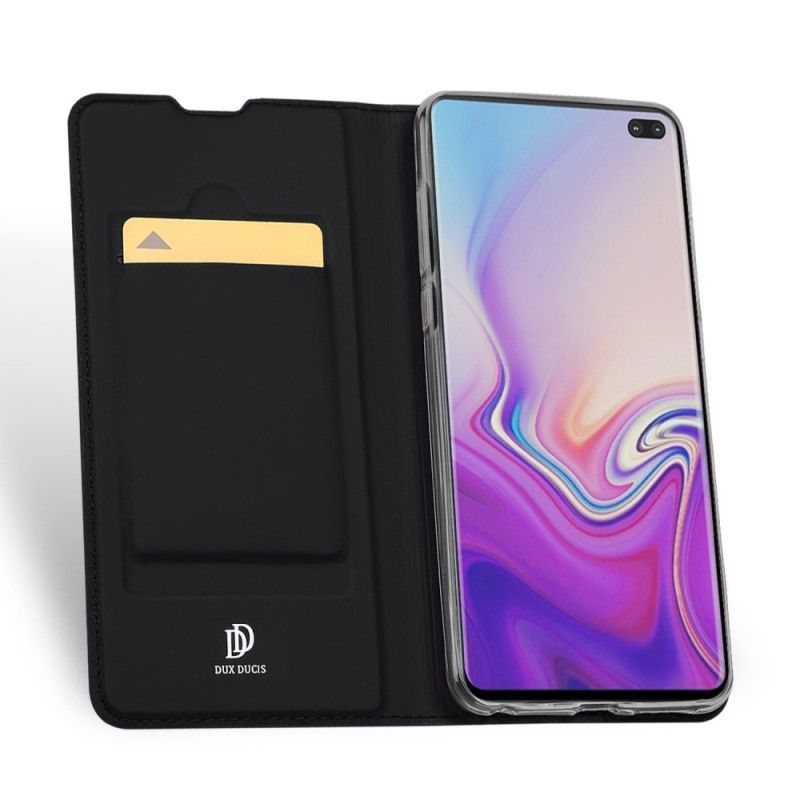 Kožené Pouzdro Folio Samsung Galaxy S10 Plus Série První Třídy