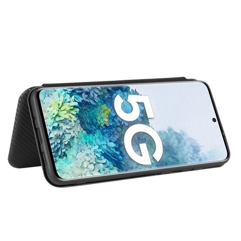 Kožené Pouzdro Folio Samsung Galaxy S20 Fe Uhlíkové Vlákno