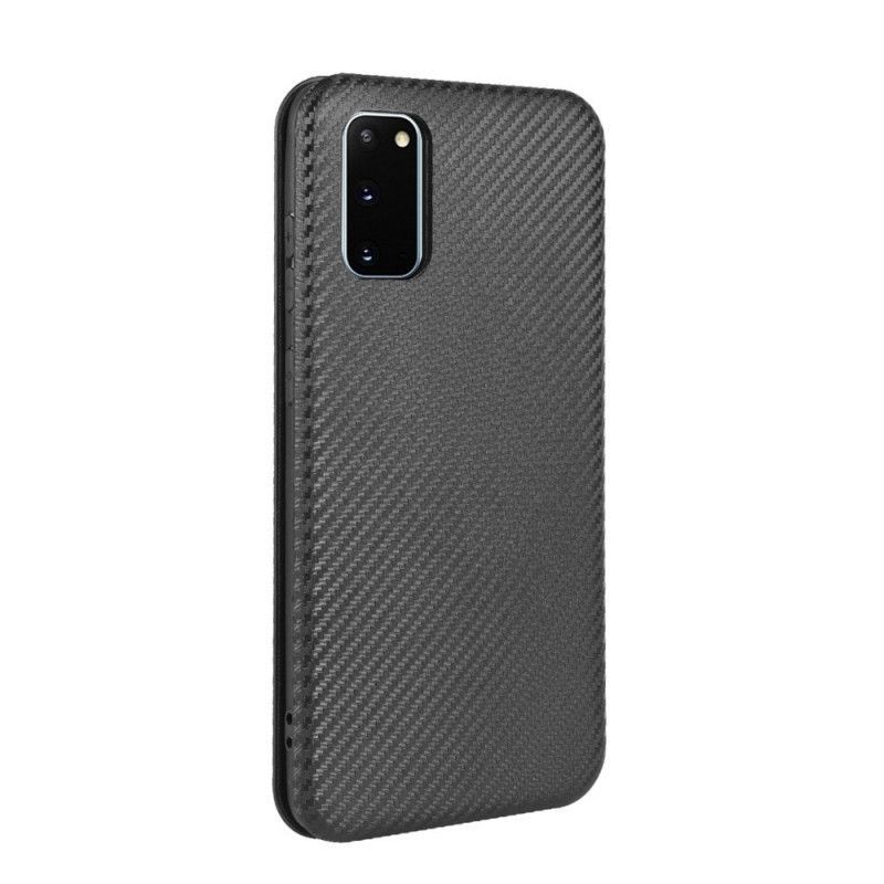 Kožené Pouzdro Folio Samsung Galaxy S20 Fe Uhlíkové Vlákno