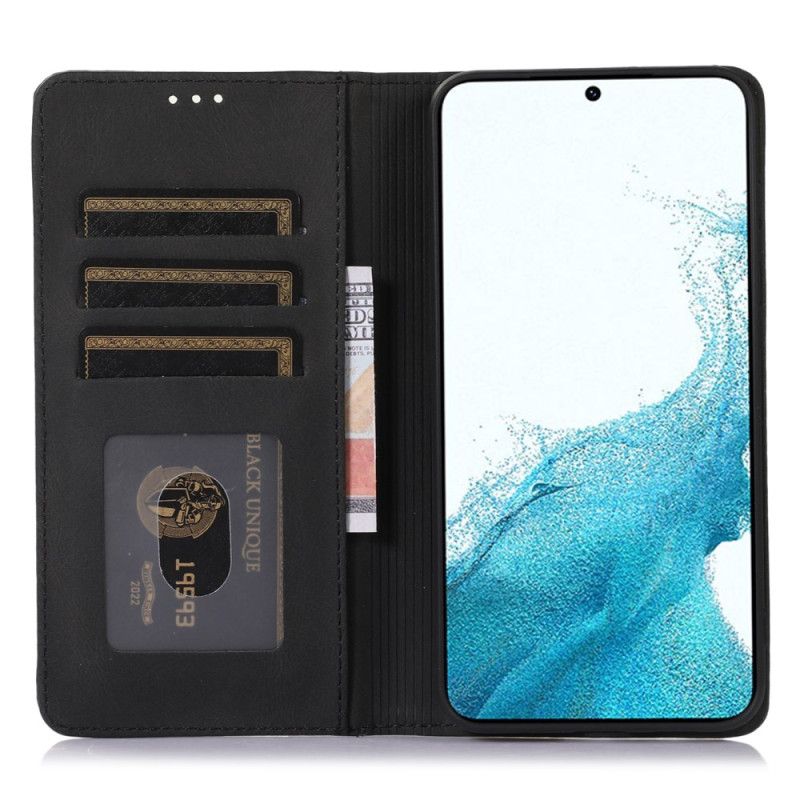 Kožené Pouzdro Folio Samsung Galaxy S24 Plus 5g Textura Kůže